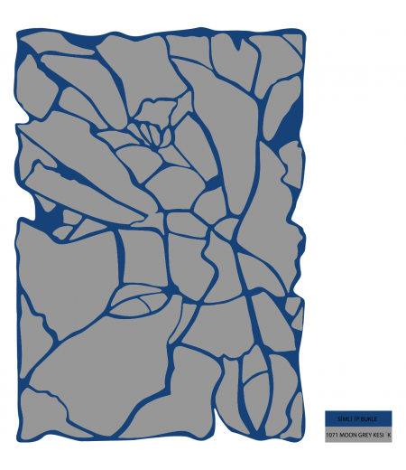 Tapis moderne bleu et gris - Philae