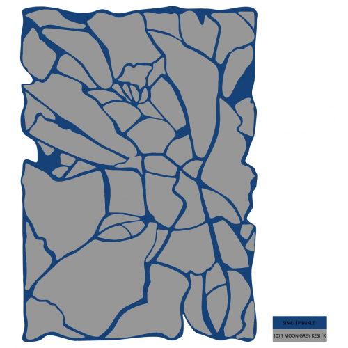 Tapis moderne bleu et gris - Philae