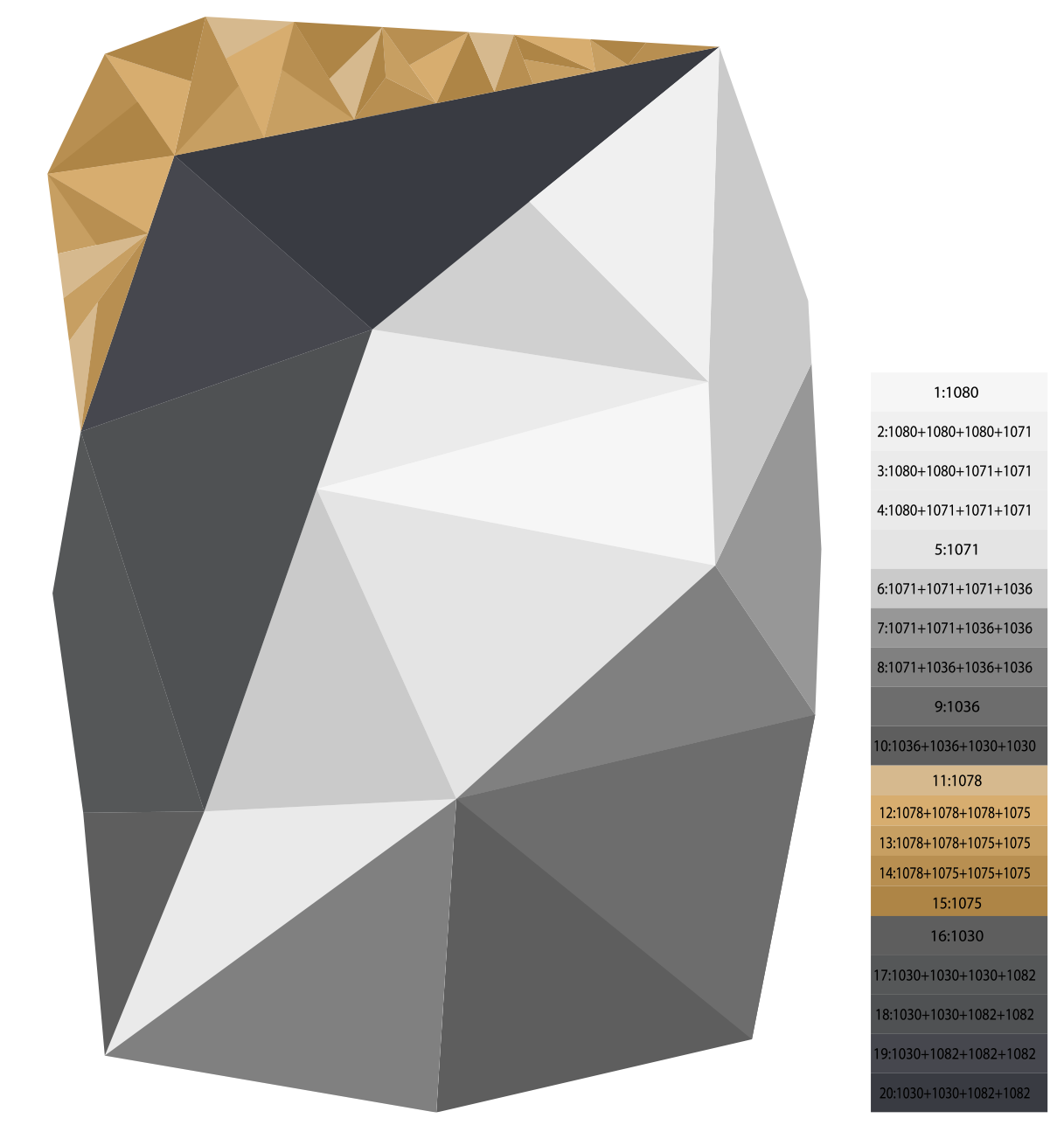 Tapis de Salon Gris, Noir et Jaune Topaze - Cristal