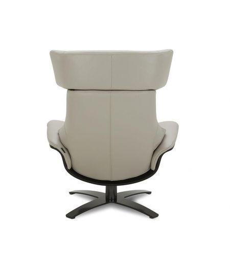 Fauteuil en cuir et chêne noir - Naos