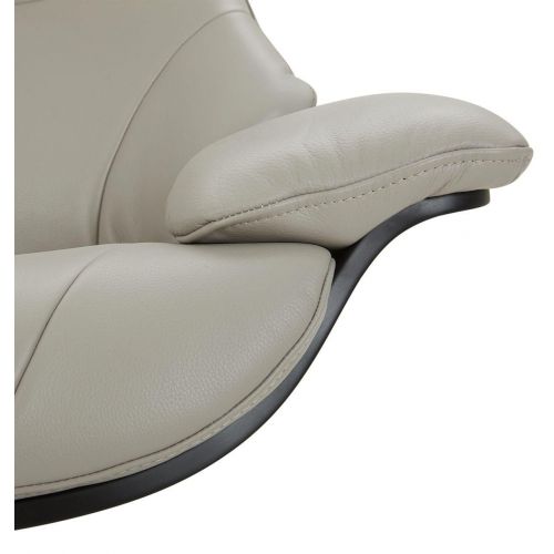 Fauteuil en cuir et chêne noir - Naos