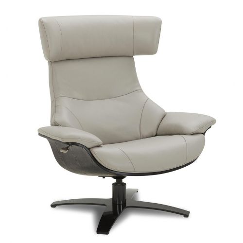 Fauteuil en cuir et chêne noir - Naos