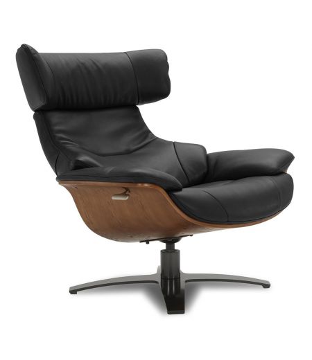 Sillón de cuero y roble Natural - Naos