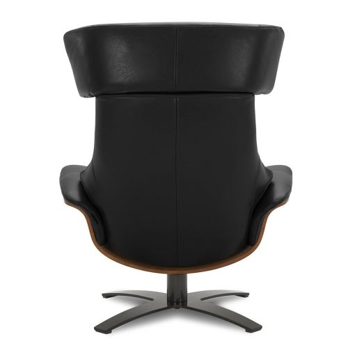 Sillón de cuero y roble Natural - Naos