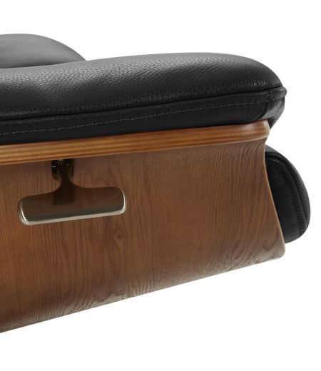 Sillón de cuero y roble Natural - Naos