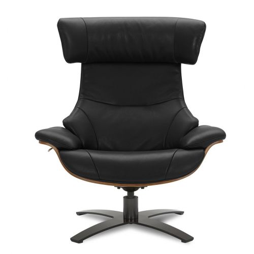 Sillón de cuero y roble Natural - Naos