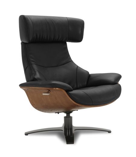 Fauteuil en cuir et chêne Naturel - Naos