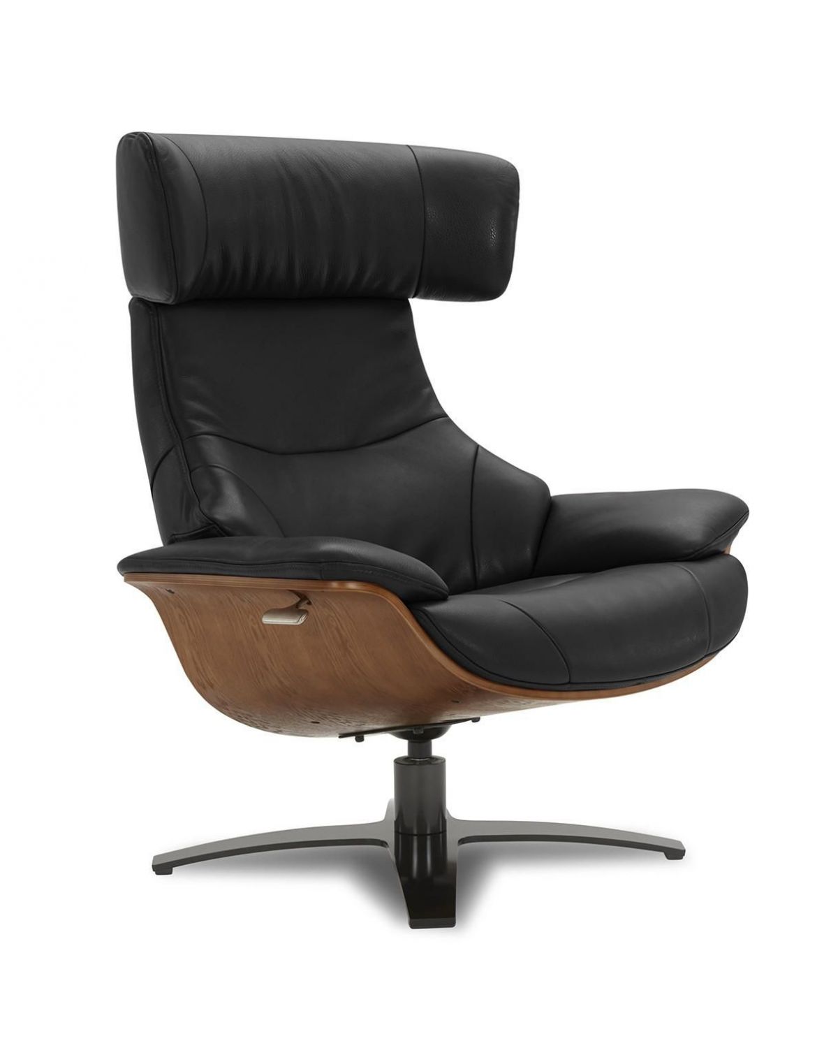 Fauteuil en cuir et chêne Naturel - Naos