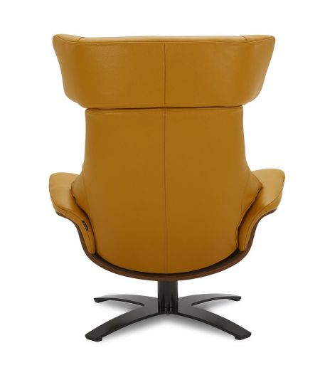 Sillón de cuero y roble Natural - Naos