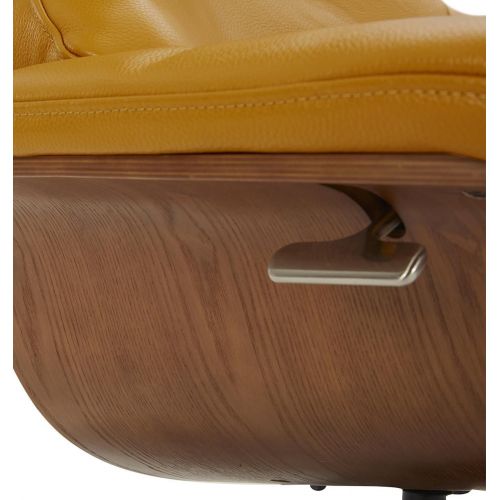 Sillón de cuero y roble Natural - Naos