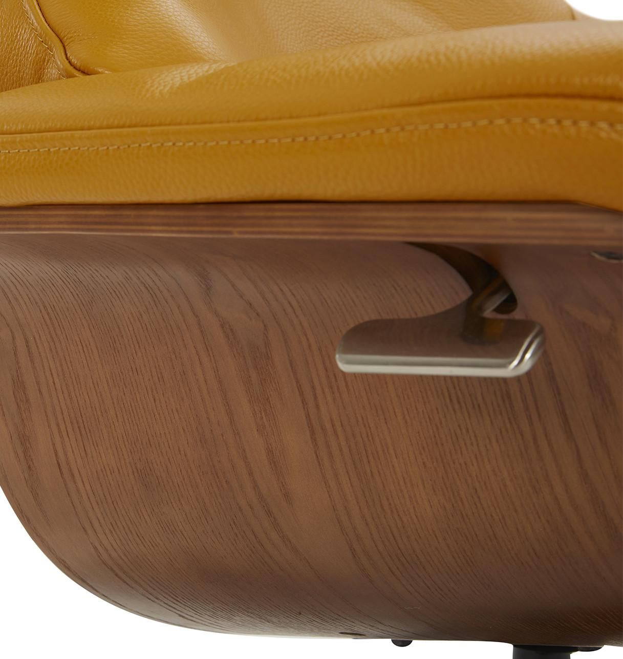 Sillón de cuero y roble Natural - Naos