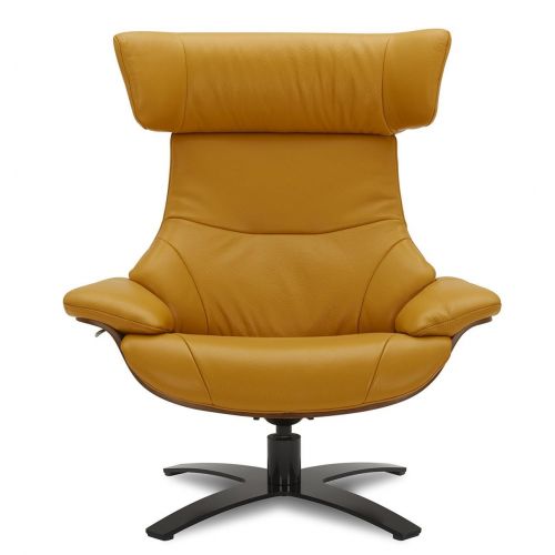 Sillón de cuero y roble Natural - Naos