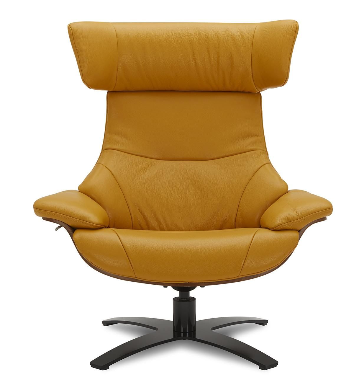 Sillón de cuero y roble Natural - Naos