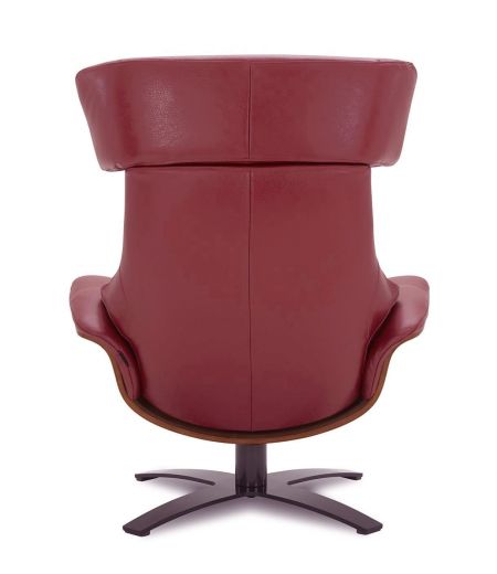 Sillón de cuero y roble Natural - Naos