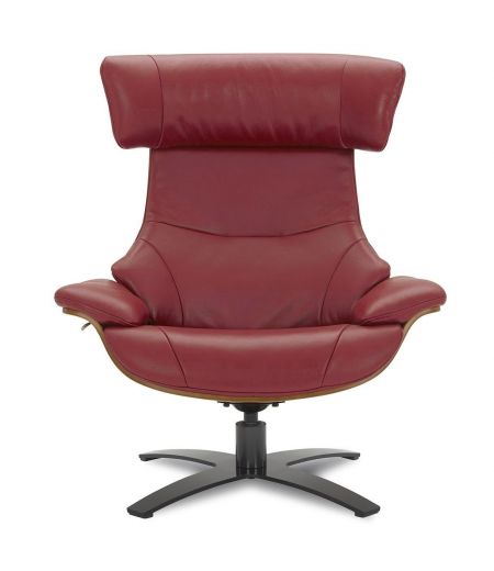 Sillón de cuero y roble Natural - Naos