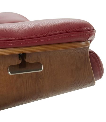 Sillón de cuero y roble Natural - Naos