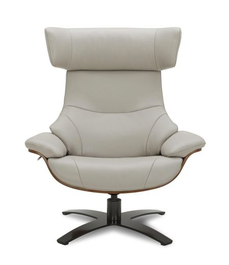 Sillón de cuero y roble Natural - Naos