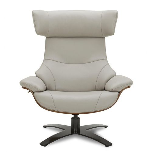 Sillón de cuero y roble Natural - Naos