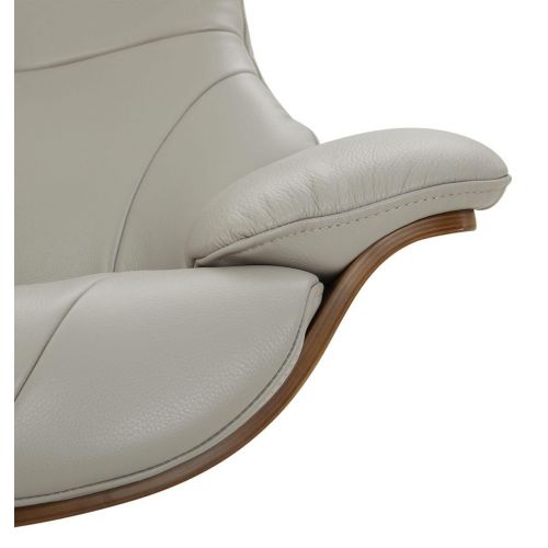 Sillón de cuero y roble Natural - Naos