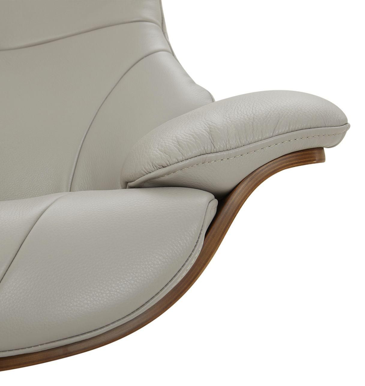 Sillón de cuero y roble Natural - Naos