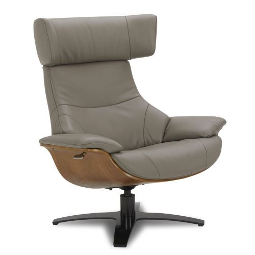 Sillón de cuero y roble Natural - Naos