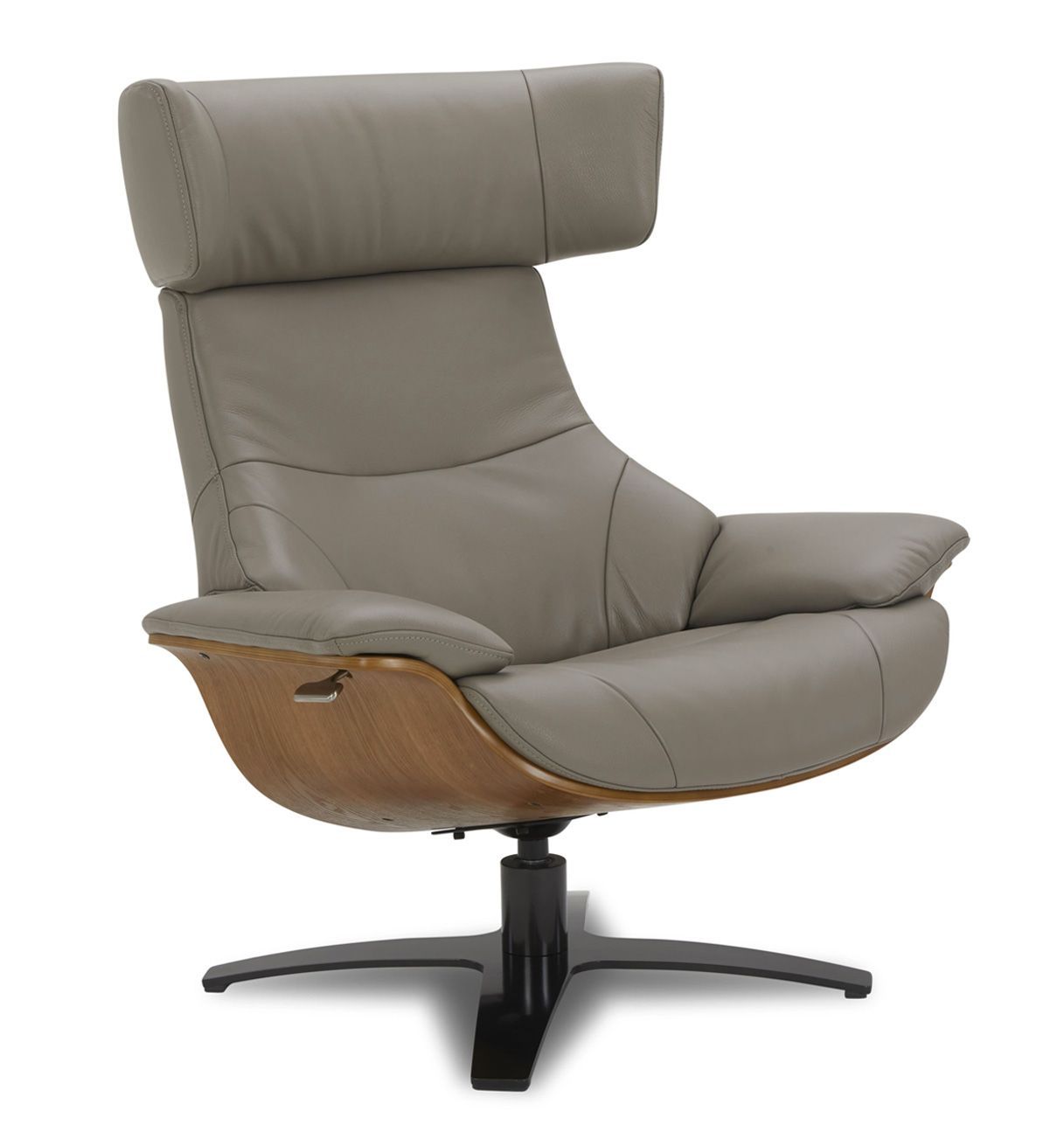 Sillón de cuero y roble Natural - Naos