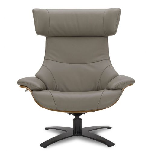 Sillón de cuero y roble Natural - Naos