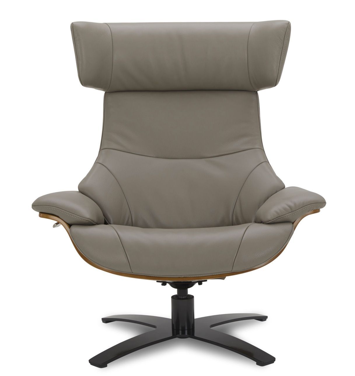 Sillón de cuero y roble Natural - Naos