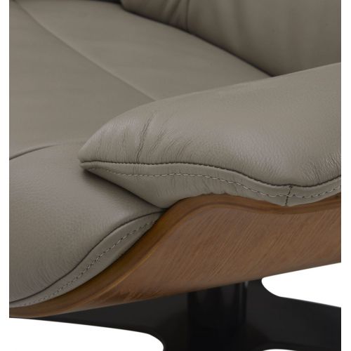 Sillón de cuero y roble Natural - Naos