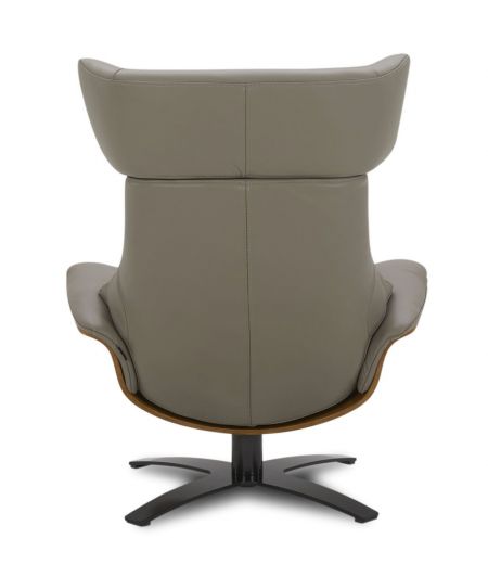 Sillón de cuero y roble Natural - Naos