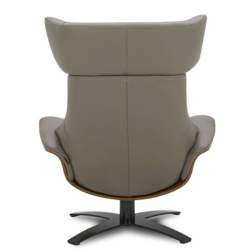 Sillón de cuero y roble Natural - Naos