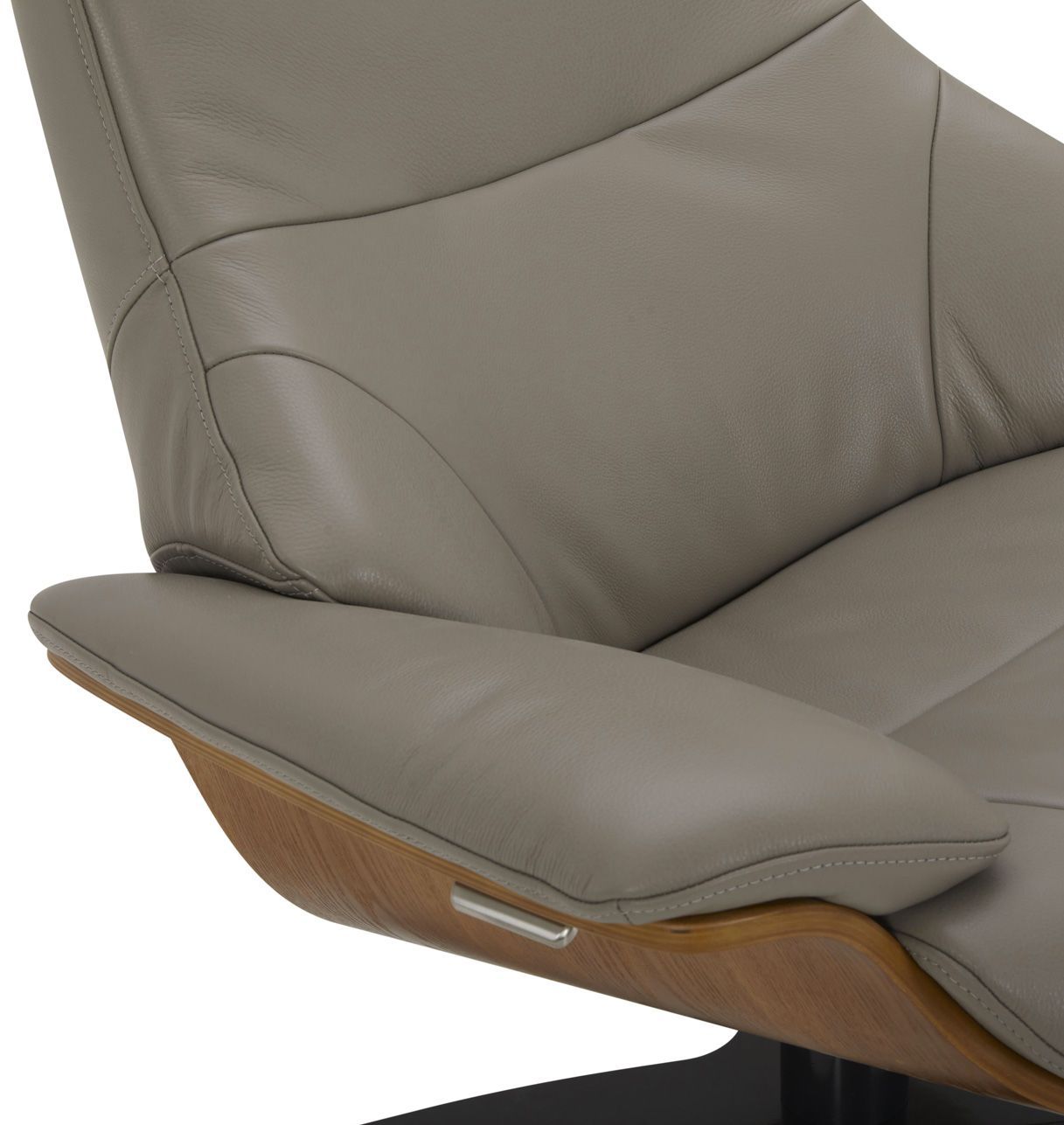 Sillón de cuero y roble Natural - Naos