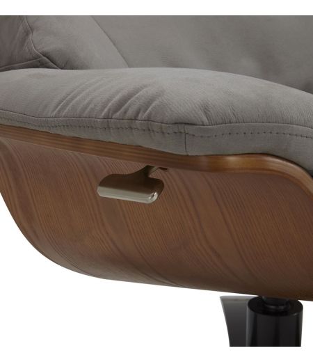 Sillón de microfibra y roble natural - Naos