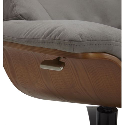 Sillón de microfibra y roble natural - Naos