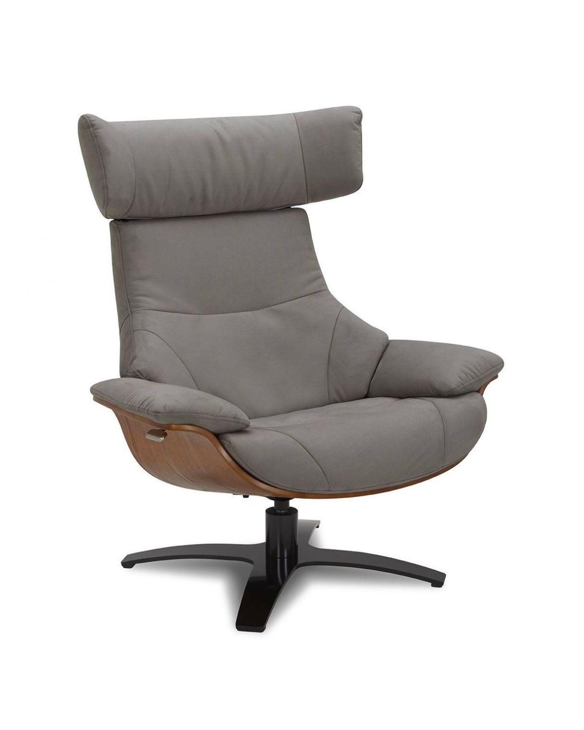 Fauteuil en Microfibre et chêne Naturel - Naos