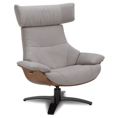Fauteuil en Microfibre et chêne Naturel - Naos