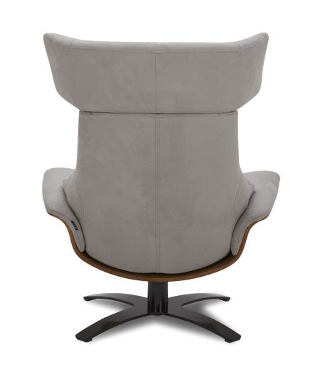 Sillón de microfibra y roble natural - Naos