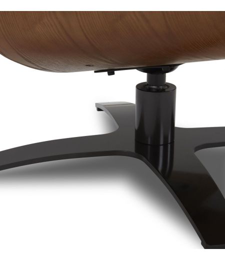 Sillón de microfibra y roble natural - Naos