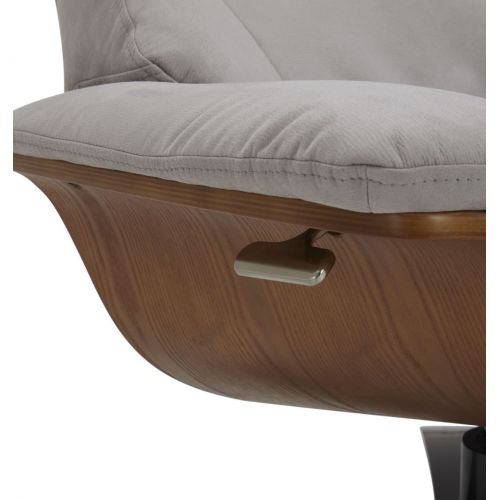 Sillón de microfibra y roble natural - Naos