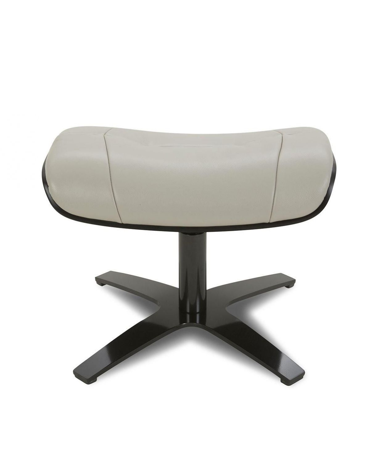 Puf en piel y roble negro - Naos