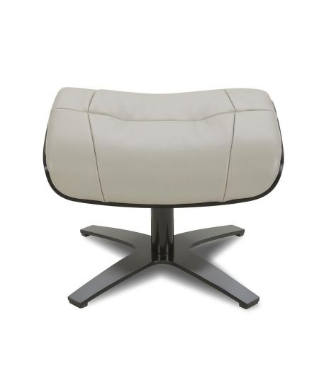 Puf en piel y roble negro - Naos