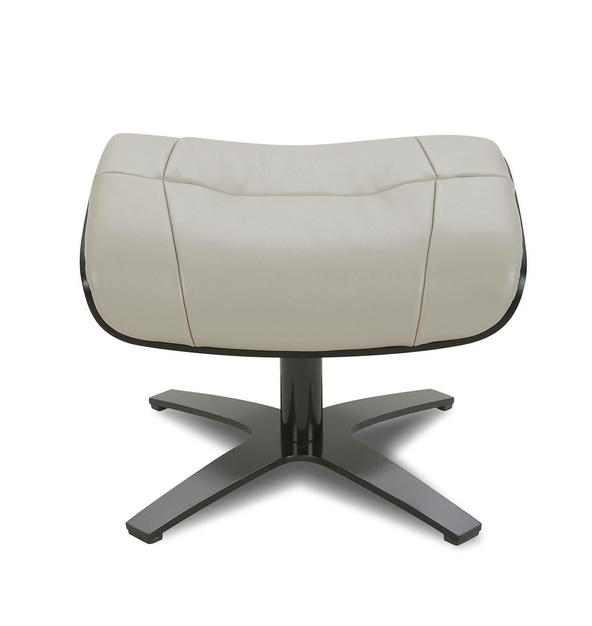 Puf en piel y roble negro - Naos