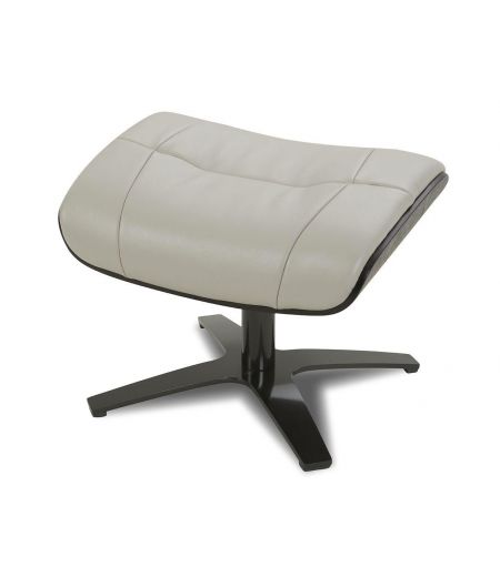 Puf en piel y roble negro - Naos