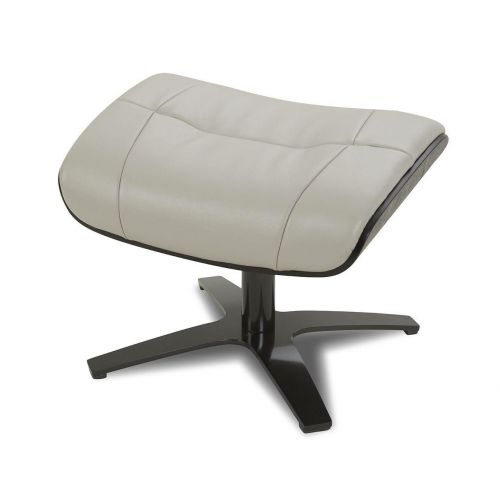 Puf en piel y roble negro - Naos