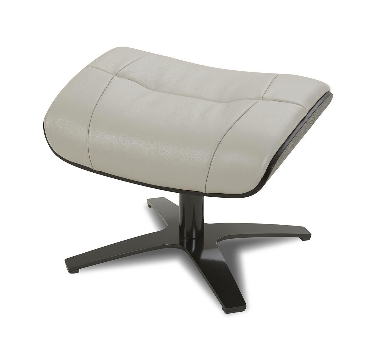 Puf en piel y roble negro - Naos