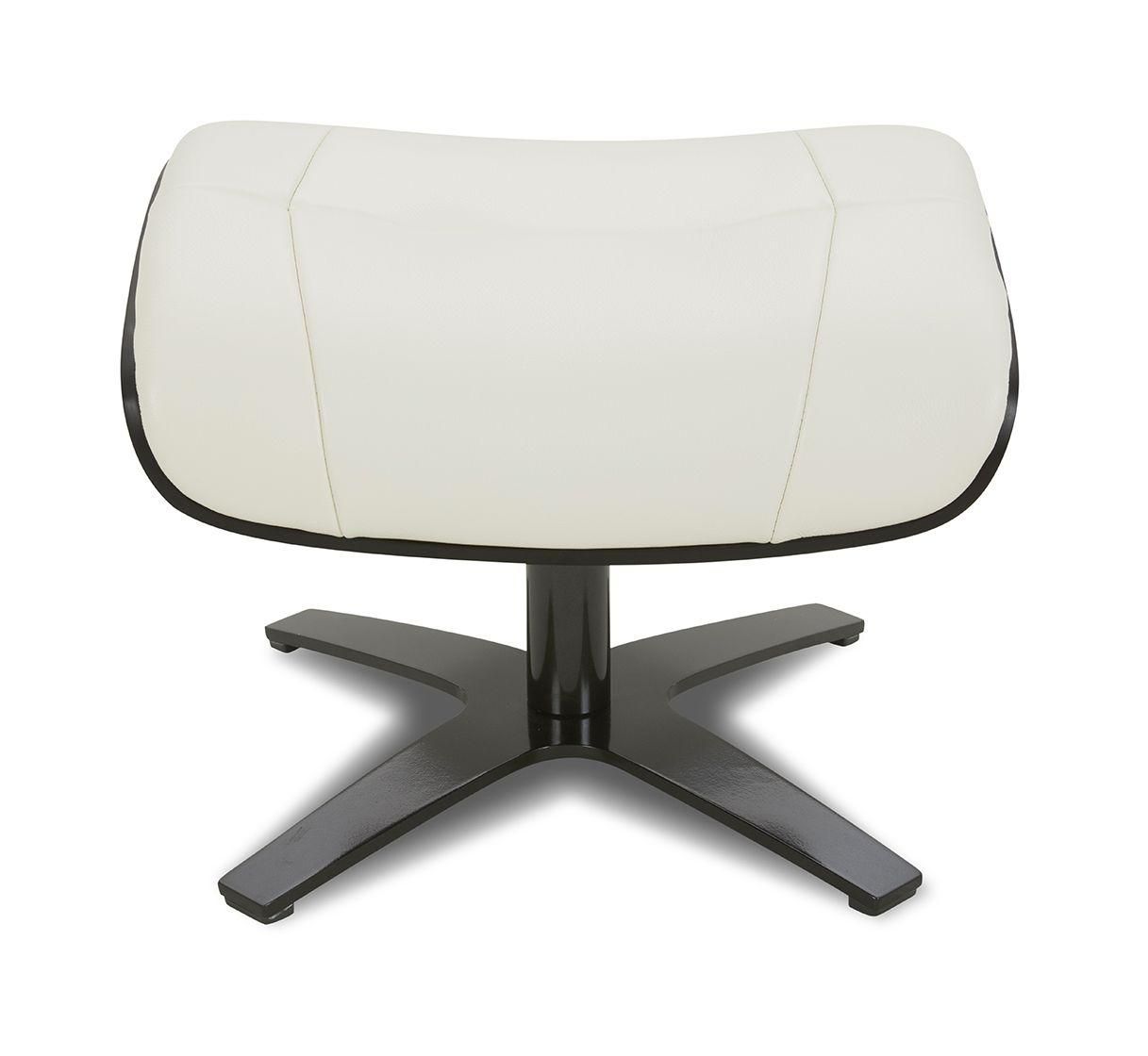 Puf en piel y roble negro - Naos