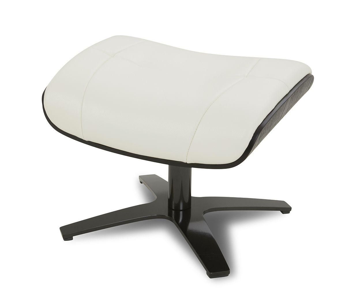 Puf en piel y roble negro - Naos