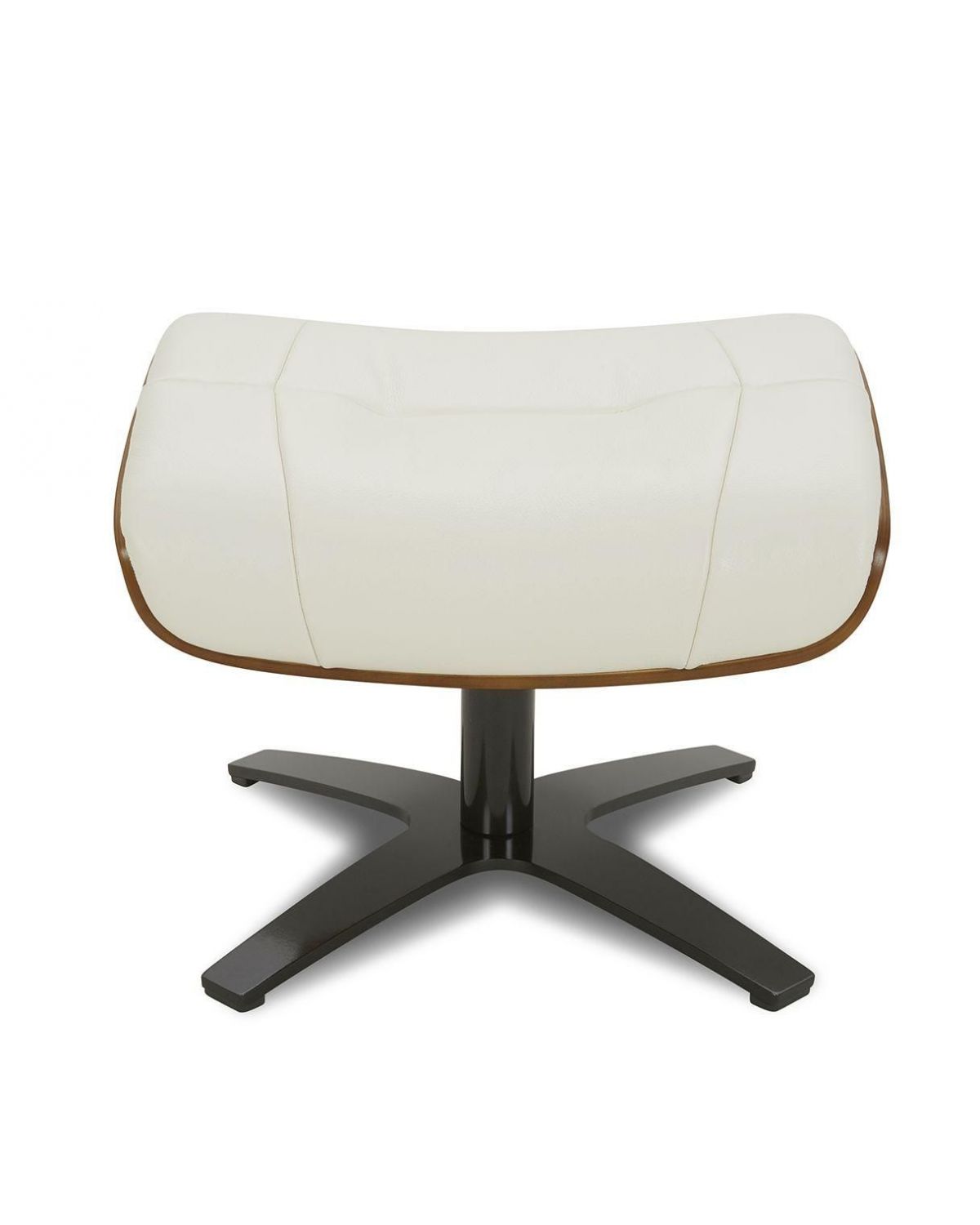 Puf en piel y roble natural - Naos