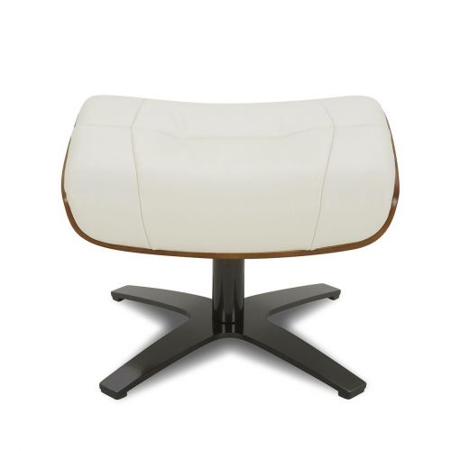 Puf en piel y roble natural - Naos