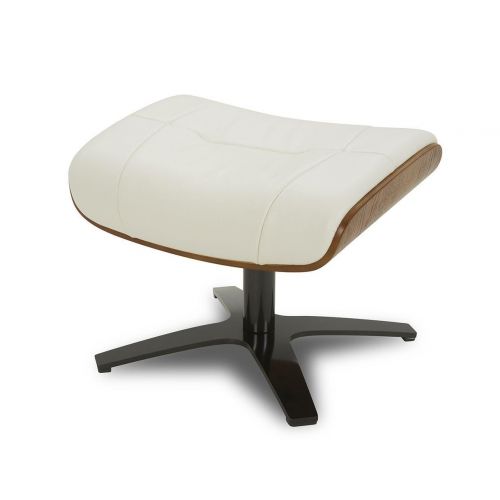 Puf en piel y roble natural - Naos